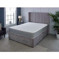 Starlight Beds – Small Double Memory Foam Mattress. Hybrid 4ft Sprung Mattress with Cool Touch Sleep Surface and Grey Border
