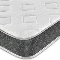 Starlight Beds Cooltouch Diamonds Hybrid Memory Foam & Pinna-coil Innerspring Mattress With Grey Border 18Cm Deep. 3Ft Single Mattress - 90Cm X 190Cm