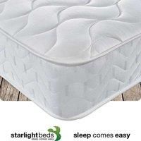 Starlight Beds Cooltouch Hybrid Memory Foam & Pinna-coil Innerspring Value Mattress With White Border 18Cm Deep. 5Ft King Size Mattress - 150Cm X 200Cm, White