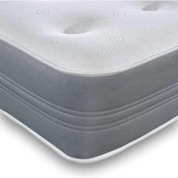 Starlight Beds Cool Tuft Comfort Memory Foam & Pinna-coil Innerspring Hand-tufted Premium Mattress With Grey Border - Small Double, Grey