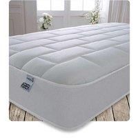 Starlight Beds Cooltouch Brilliant Diamond Hybrid Memory Foam & Pinna-coil Innerspring Value Mattress With Grey Border 18Cm Deep. 5Ft King Size Mattress - 150Cm X 200Cm, White