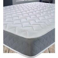 Starlight Beds Cooltouch Zig Zag Diamond Hybrid Memory Foam & Pinna-coil Innerspring Value Mattress With Grey Border 18Cm Deep. Shorty Mattress - 75Cm X 175Cm, Grey