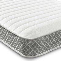 Starlight Beds Cooltouch Nebraska Diamond Hybrid Memory Foam & Pinna-coil Innerspring Value Mattress With Grey Border 18Cm Deep. 3Ft Single Mattress - 90Cm X 190Cm, Grey