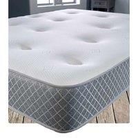 Starlight Beds Cooltouch Nebraska Diamond Comfort Hand Tufted Memory Foam & Pinna-coil Innerspring Value Mattress With Grey Border 18Cm Deep. 3Ft Single Mattress - 90Cm X 190Cm