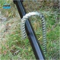 Heavy Duty Galvanised Steel Ground Stakes Pack Of 8 Tent Gazebo Pegs Camping