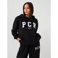 Peach Fit Womens Ivy Oversized Hoodie - Black