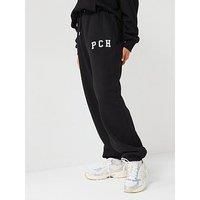 Peach Fit Womens Ivy Oversized Jogger - Black