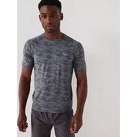 Okami Men'S Construct Poly Back Panel T-Shirt - Blue/Grey