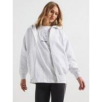 Peach Fit Women'S Ayla Zip Thru Hoodie - Marl Grey