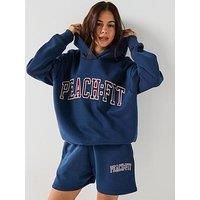 Peach Fit Womens Retro Shorts - Navy