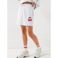 Peach Fit Womens Cherry Shorts - Grey