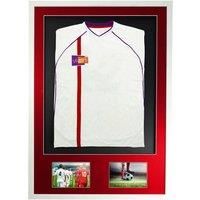 3D + Double Aperture Mounted Sports Shirt Display Frame with White Frame and Red Mount 61 x 91.5cm