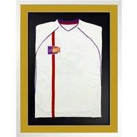 3D Mounted Sports Shirt Display Frame with Gloss White Frame and Gold Mount 60 x 80cm
