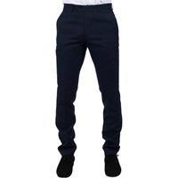 Mens Navy 3 Piece Trousers Tailored Fit Smart Formal Classic Wedding Retro Vintage - Navy 36