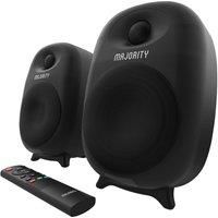 Majority D80 Bookshelf Speakers 80W Stereo Sound System I Hdmi Arc Usb Aux opt Spk Out remote Control Headphone Jack I 3 5Mm Audio Connection