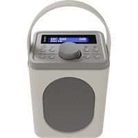 Majority Little Shelford Radio, DAB, DAB+ Digital and FM Bluetooth, Portable, Battery and Mains Powered, Bluetooth Connectivity, Dual Alarm, 15 Hours Playback and LCD Display - Cream & Grey