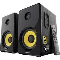 Majority D40X Bookshelf Active Speakers 4 -inch Bass Drivers Kevlar Speaker Cone Bluetooth & Usb Playback Classic Black With Multi-connection