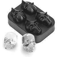Whiskey Stones And Ice Skull Trays - Grey