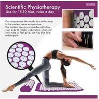 Acupressure Mat With Pillow And Bag - Purple