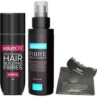 Keratin Hair Fibres, Fibre Spray, Comb - Brown