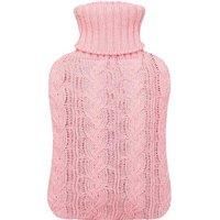 2L Hot Water Bottle With Knitted Cover - Pink