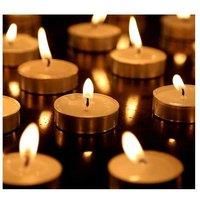 Tea Night Lights Candles 4 HOUR LONG BURN Unscented Tealights Nightlight 4H 8pc