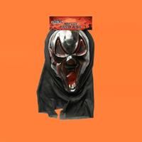 Halloween Scream Mask Scary Party Ghost Metallic Hooded Horror Cosplay Costume