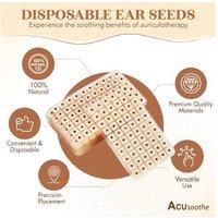 Acusoothe Ear Seeds - Disposable Acupuncture Vaccaria Earseed Patch Plasters Nude for Instant Use (600)