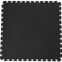 Blue Diamond Tuff-Tile Texture Top Interlocking Floor Tile 50cm x 50cm x 7mm - (4 Pack) in Black PVC
