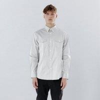 TopLook London Men's Mens Smart Casual Shirt- Regular Fit Shirt With Chest Pocket in White | Size: Medium