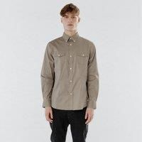 Mens Smart Casual Cotton Shirt- Regular Fit Semi Formal Shirt With Chest Pockets