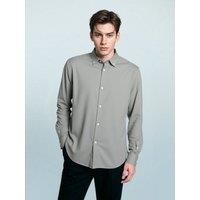 Men's Formal Long Sleeve 100% Cotton Button-Down Shirt Stripe Detail Smart Top