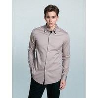 Men's Formal Long Sleeve 100% Cotton Button-Down Shirt Stripe Detail Smart Top