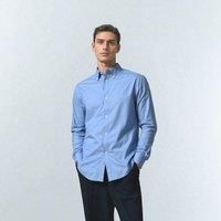 Men's Formal Long Sleeve 100% Cotton Button-Down Shirt Stripe Detail Smart Top