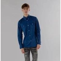 Men's Long Sleeve Casual Shirt, Smart Classic Double Chest Pockets Formal Top