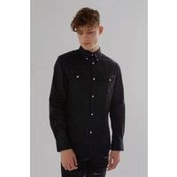 Men's Long Sleeve Casual Shirt, Smart Classic Double Chest Pockets Formal Top