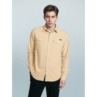 Men's Long Sleeve Casual Shirt, Smart Classic Double Chest Pockets Formal Top
