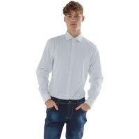 Mens Slim Fit Cotton Poplin Shirt - Long Sleeve Business Casual Dress Shirt