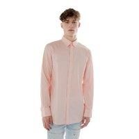 TOPLOOK LONDON Men’s Oxford Shirts Adult Long Sleeve Regular Fit Button-Down Collar Top, Ideal Semi-Formal Wear - Pink-M/15.5