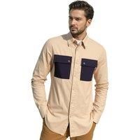 Men's Casual Long-Sleeve Shirt Regular Fit Top with Pockets