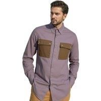 Men's Casual Long-Sleeve Shirt Regular Fit Top with Pockets