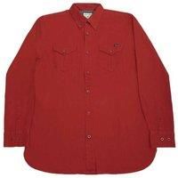 Mens Smart Casual Button-Down Shirt -Regular Fit Cotton Long Sleeve with Pockets