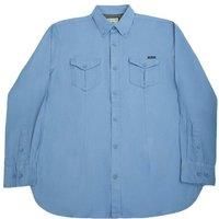 Mens Smart Casual Button-Down Shirt -Regular Fit Cotton Long Sleeve with Pockets