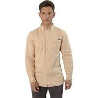 TOPLOOK LONDON Mens Shirts Long Sleeve Regular-Fit 100% Cotton Formal Business Top, Ideal for Office and Casual Wear - Ivory Cream-XS