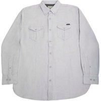 TopLook London Men's Mens Smart Casual Button-Down Cotton Shirt with Pockets in Light Grey | Size: Medium