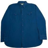 TOPLOOK LONDON Mens Shirts Long Sleeve Regular-Fit 100% Cotton Formal Business Top, Ideal for Office and Casual Wear - Navy-XS