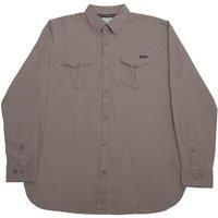 Mens Smart Casual Button-Down Shirt -Regular Fit Cotton Long Sleeve with Pockets