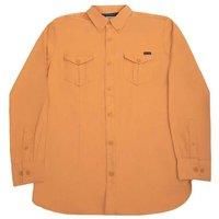 Mens Smart Casual Button-Down Shirt -Regular Fit Cotton Long Sleeve with Pockets