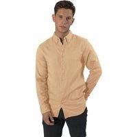 TopLook London Men's Mens Business Casual Shirt Button-Down Casual Shirts in Tan | Size: XS