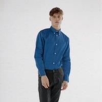 Mens Business Casual Long Sleeve Shirt - Cotton Button Down Semi Formal Shirt